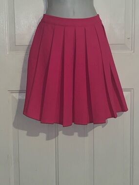 Sugarlips Pleated Fuchsia Circle Skater Skirt
